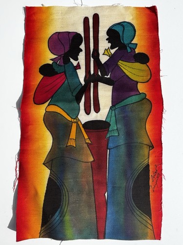 Hand made african thick - thick, canvas