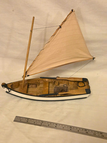 Wooden sailing boat - wooden, model