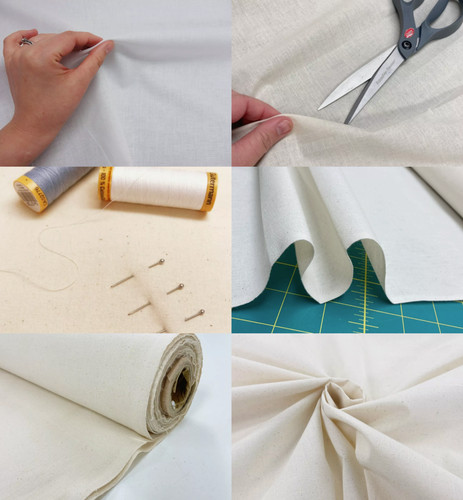 Cotton calico fabric natural - calico,