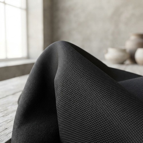 Black 600d canvas fabric 2m - black,