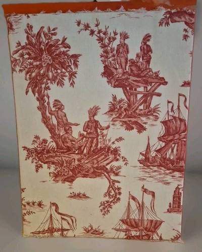 Vintage fabric canvas red - fabric,